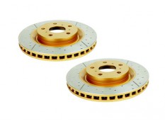DBA X-Gold Drilled & Slotted Front Brake Rotors